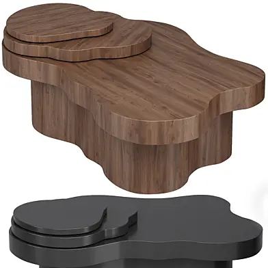 Walnut Cloud Minimalist Coffee Table
