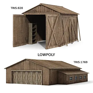 Lowpoly Wooden Building 02