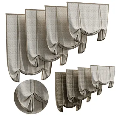 Curtains Patterned Roman blinds 12 HBH fbx corona