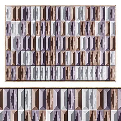 3D Art Relief 206 Terra Dawn Tiles Panel by Theiatiles