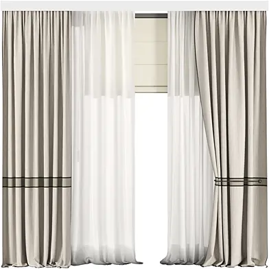 Silk and Cotton Curtain Set 73