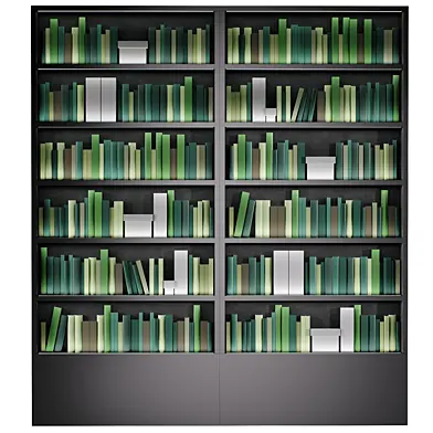 Panel with decorative books