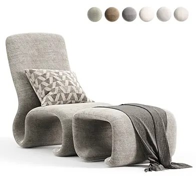 ETCETERA POST MODERN LOUNGE AND OTTOMAN EARLY PROTOTYPE BY JAN EKSELIUS