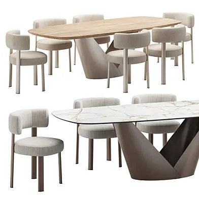 Calla Table & Glen Chair Dining Set