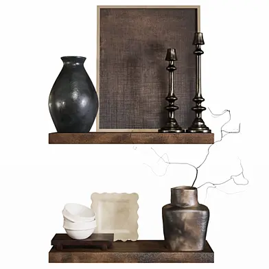 Decorative set with a branch