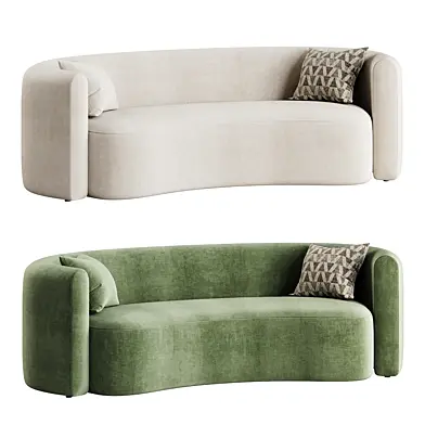Hugger Curved Boucle Sofa