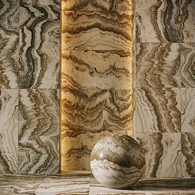 Натуральный камень / Marble tiles P63 Grey Onyx