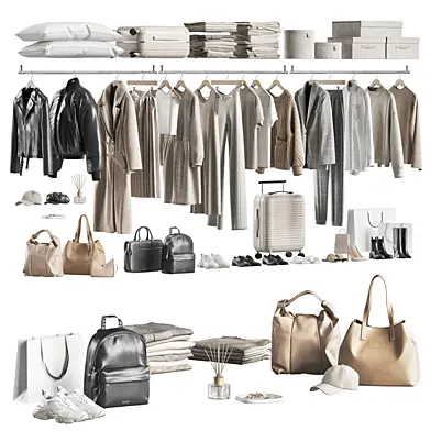 Set of clothes to fill a wardrobe or store and showroom