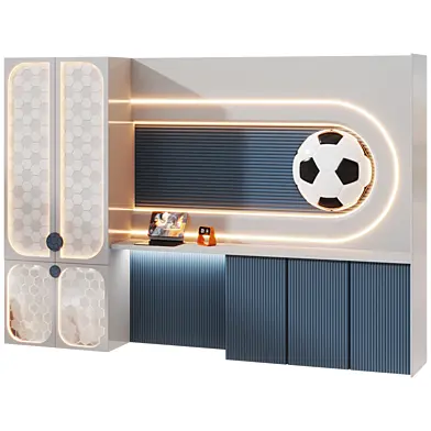 Modern 3D Room Design with Football Theme