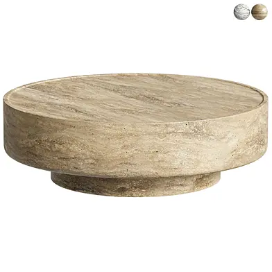 Vitolo Carved Round Coffee Table