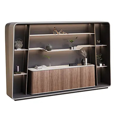 Office luxury bookcase cabinet H09