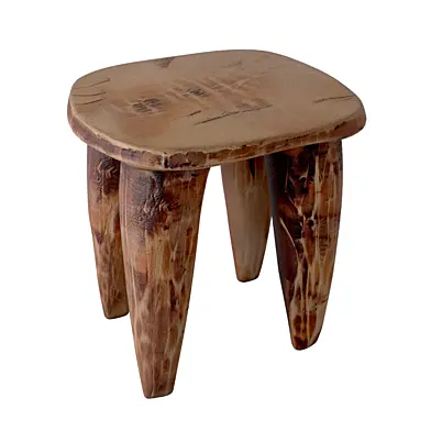 Vintage Small Senufo Stool Brown