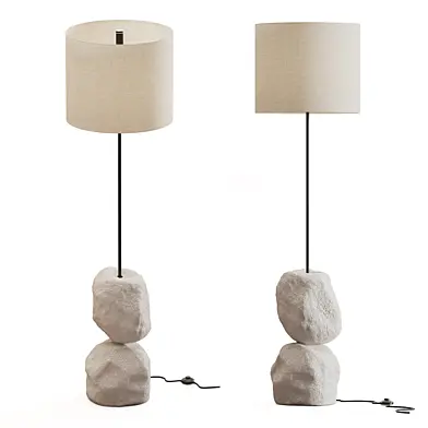 Stone floor lamp