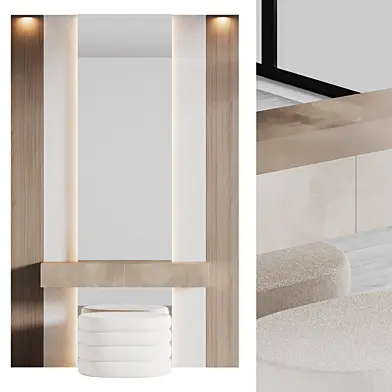 Dressinng table with  pouf 02