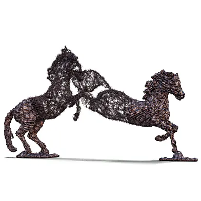 Jumping Horse Sculpture