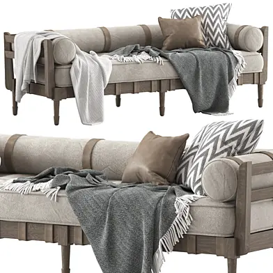 Bench with cushions