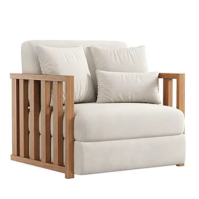 Outdoor Armchair Made to Order in Solid Wood