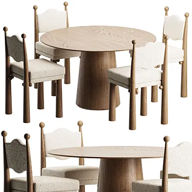 Dining Set 31 - Mawu Chair and Pov Round Dining Table