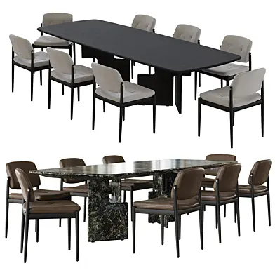 Yoko Chair & Nico Table by Minotti