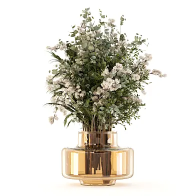 Plants Bouquet Collection Glass Pot_Set 3611