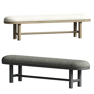 Marin Rounded Wood Bench