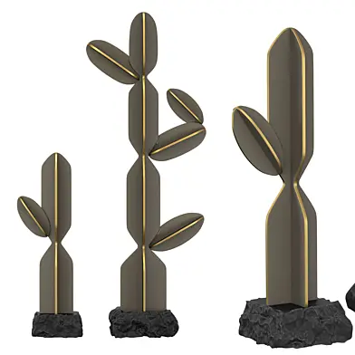 Ivy Green Cactus Sculpture