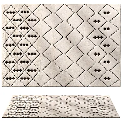 Berber Indo - Off White / Brown Wool rug