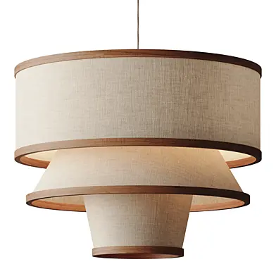 CB2 Bruna Walnut Wood Pendant Light