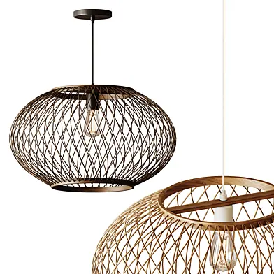 Natural Round Bamboo Hanging Pendant Lights