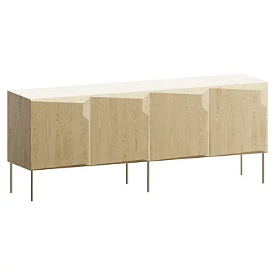 Oak Stairs Black Sideboard