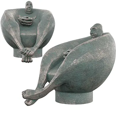 Seated Man Statue