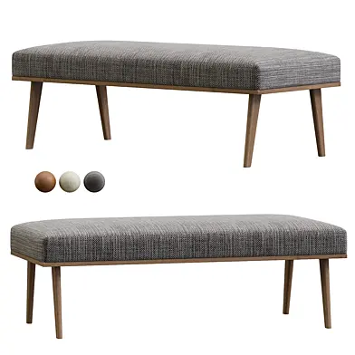 Cavett Walnut Wood Frame Bench
