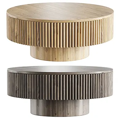 Round Fluted Coffee Table