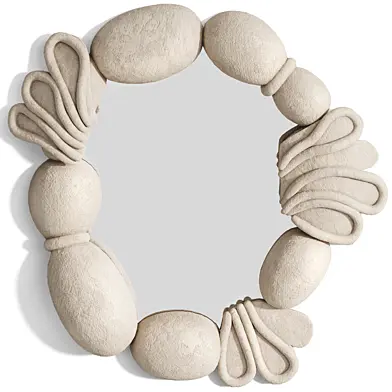 Plaster framed wall mirror