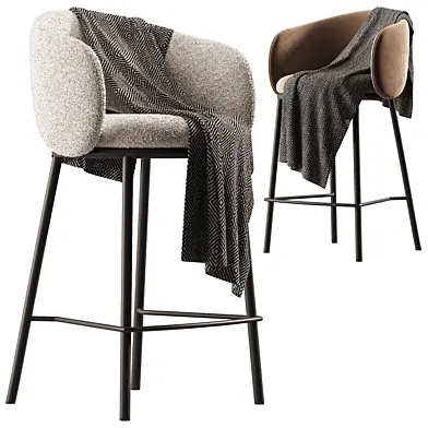 Mani 65cm Black Bar Stool