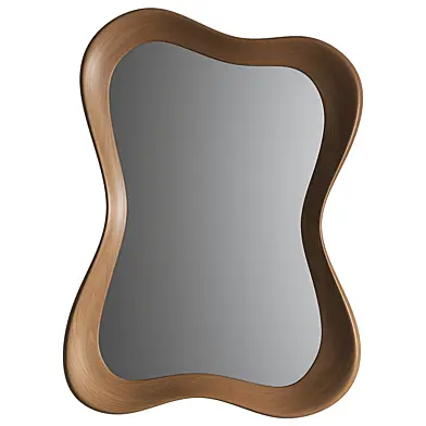 Asymmetrical Wooden Mirror 04