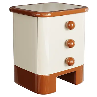 Ball Knob Creamy Nightstand