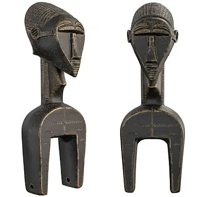 West African Heddle Pulley Figure Statue