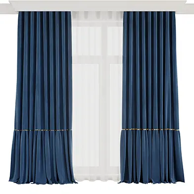 Blue curtain with Tulle 78 HBH corona