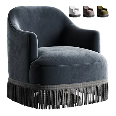 Savannah Swivel Chair with Fringe