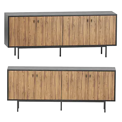 Ash chest of drawers with four doors