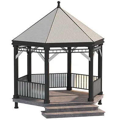 Modern Glass & Steel Gazebo
