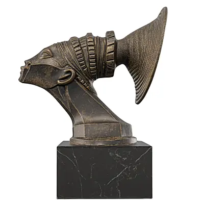 Antique Abstract Art Deco Trumpet Sculpture
