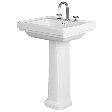 Burlington Riviera Square Basin Full Pedestal