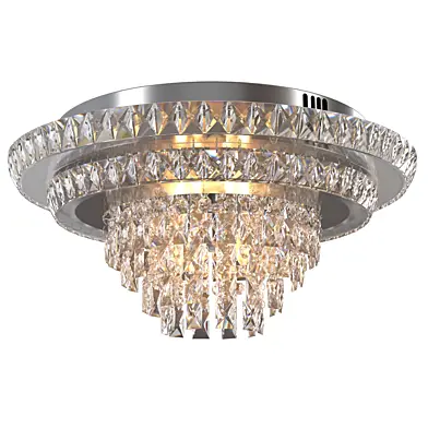 Crystal Silver Ceiling-Light Flush Mount