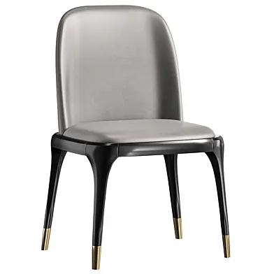 Modern Upholstered Gray PU Dining Table Chair