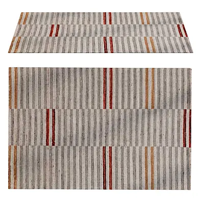 Natural White Charcoal Slate Hand Loom Rug