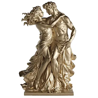 The love of a Greek man and woman statue