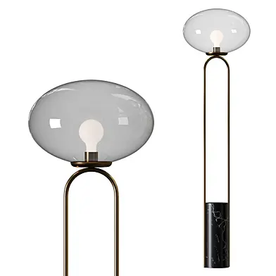 CB2 Polo Black Marble Floor Lamp