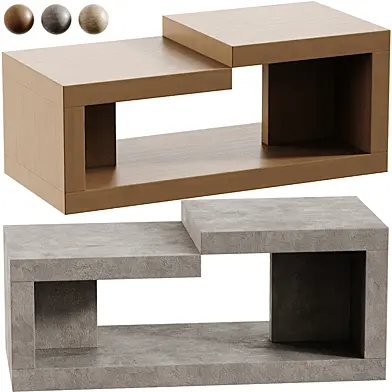 Wooden Central Table Overlap Top
